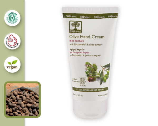 Olive hand cream/ rich texture with Dictamelia & Shea butter - BioSelect-806