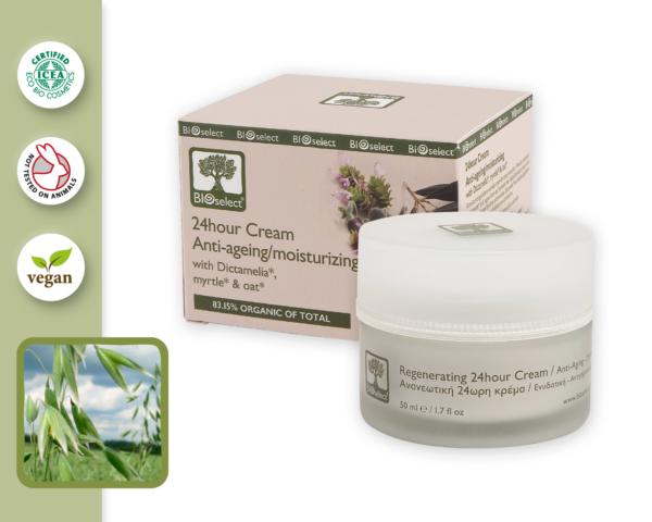 24hour cream Anti-aging/moisturizing with Dictamelia, Myrtle & Oat - BioSelect-48