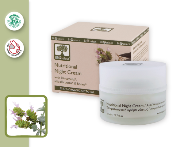 Nutritional Night Cream With Dictamelia, Alfa-Alfa Beans & Honey - BioSelect-47