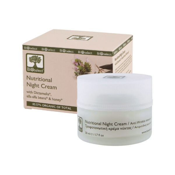 Nutritional Night Cream With Dictamelia, Alfa-Alfa Beans & Honey - BioSelect-0