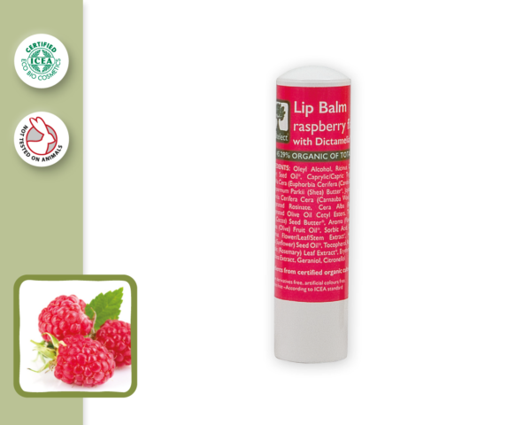 Lip balm Raspberry flavor with Dictamelia - Bioselect-790