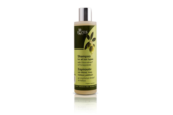 Shampoo For Normal & Colored Hair With Olive Extract & Pomegranate - Rizes-0