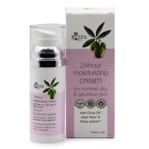 24hour Moisturizing Cream For Normal, Dry & Sensitive Skin With Olive Oil, Aloe Vera & Rose Extract - Rizes-0