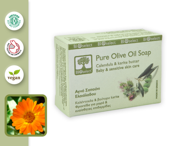 Pure Olive Oil Soap With Calendula & Shea Butter - BioSelect-798