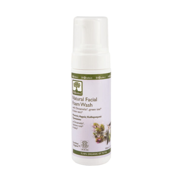 Natural Facial Foam Wash With Dictamelia, Green Tea & Aloe Vera - BioSelect-0