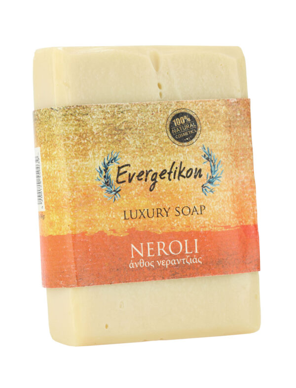 Natural Olive Oil Soap With Neroli (150gr) - Evergetikon-0