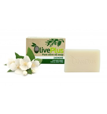 Olive Oil Soap With Jasmine (100gr) - OlivePlus-0