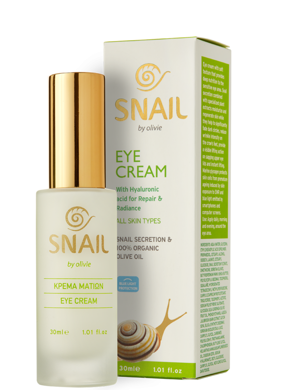 Eye Cream With Snail secretion & Hyaluronic Acid - Olivie-0