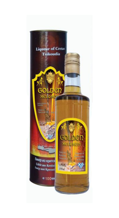 Golden Melomeni Liqueur With Raki & Honey (100ml)-0