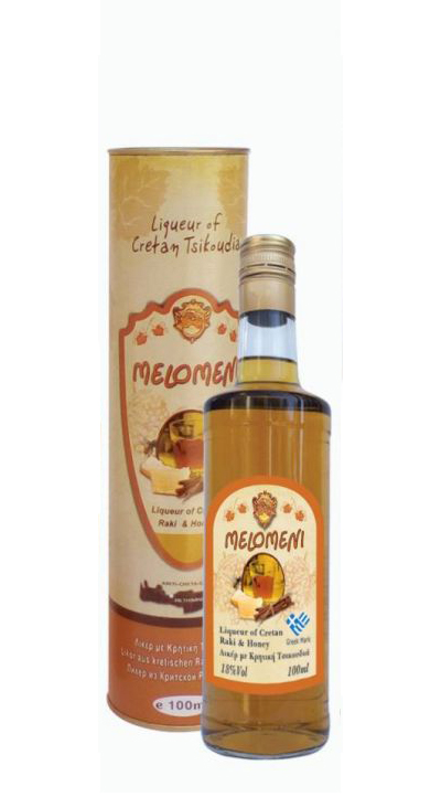 Golden Melomeni Liqueur With Raki, Cinnamon & Honey (100ml)-0