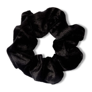 Black Velvet Handmade Scrunchie-0