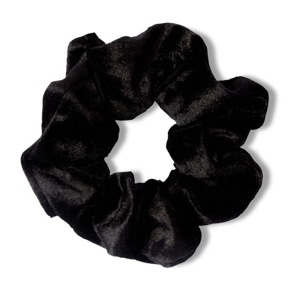 Black Velvet Handmade Scrunchie-0