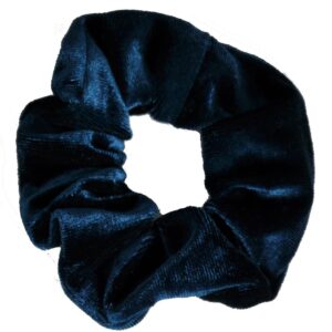 Blue Velvet Handmade Scrunchie-0