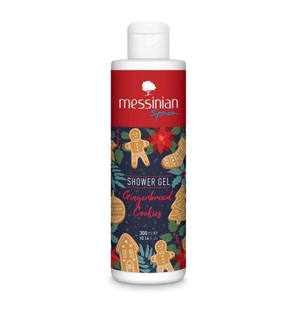 messinian spa shower gel gingerbread,gingerbread cookies shower gel,greek cosmetics,cosmetics greece,messinian spa cosmetics,christmas shower gel,christmas scent,gingerbread cosmetics